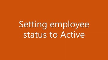 Setting employee status to Active