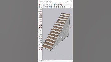 One Click Staircase In SketchUp #shorts #sketchup #sketchuptutorial #stairs #staircase