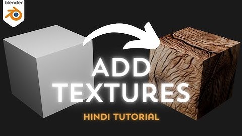 How to add texture in blender in hindi
