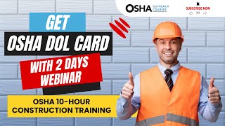 WEBINAR TRAINING vs. ONLINE COURSE  OSHA 10 Hour Construction Training | OSHAOutreachCourses