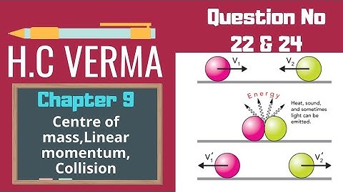 H.C Verma Solutions|Chapter 9 |Centre of mass , momentum, collision |Question No 22 & 24