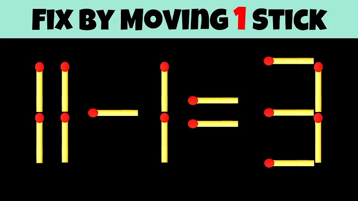 IQ Test: Move One Matchstick to Make the Equation Correct!