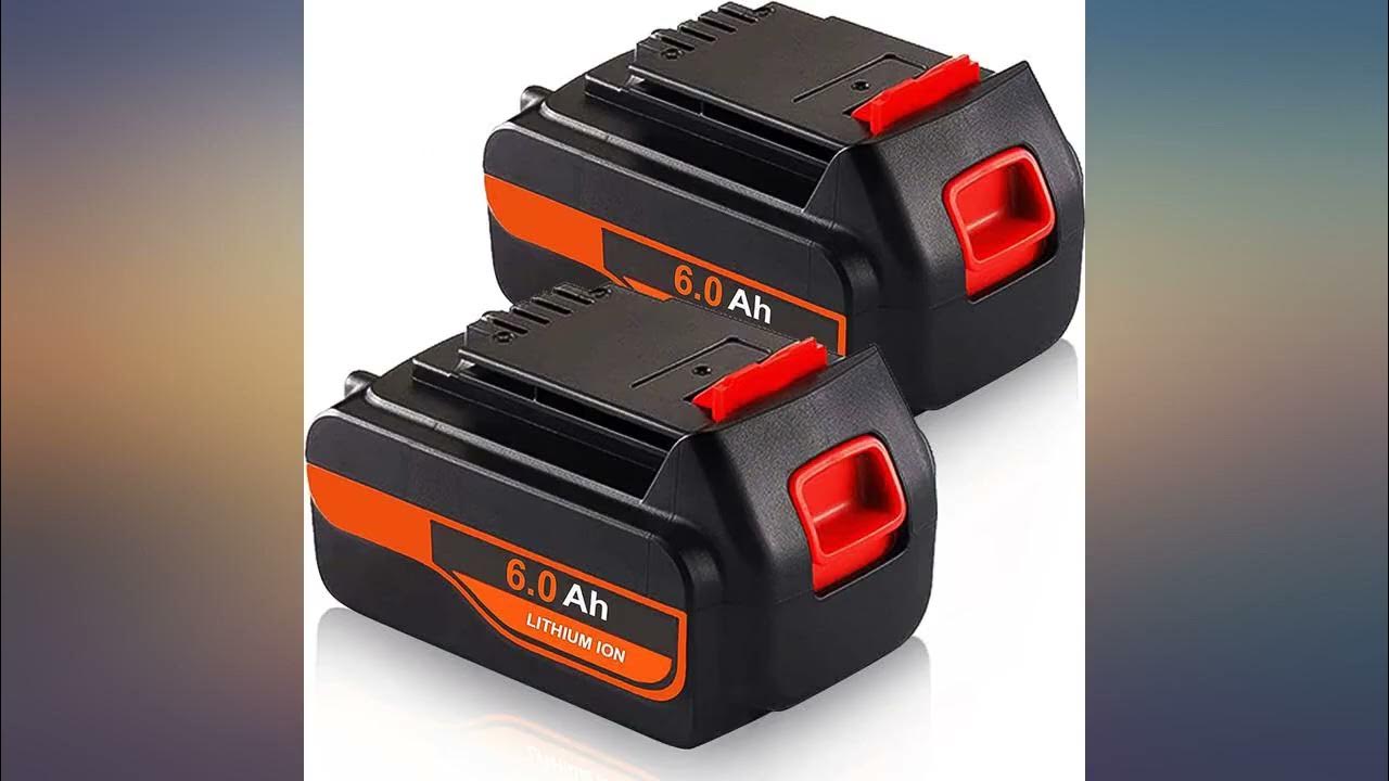 2Pack 20V 6.0Ah LBXR20 Battery Replacement for Black and Decker