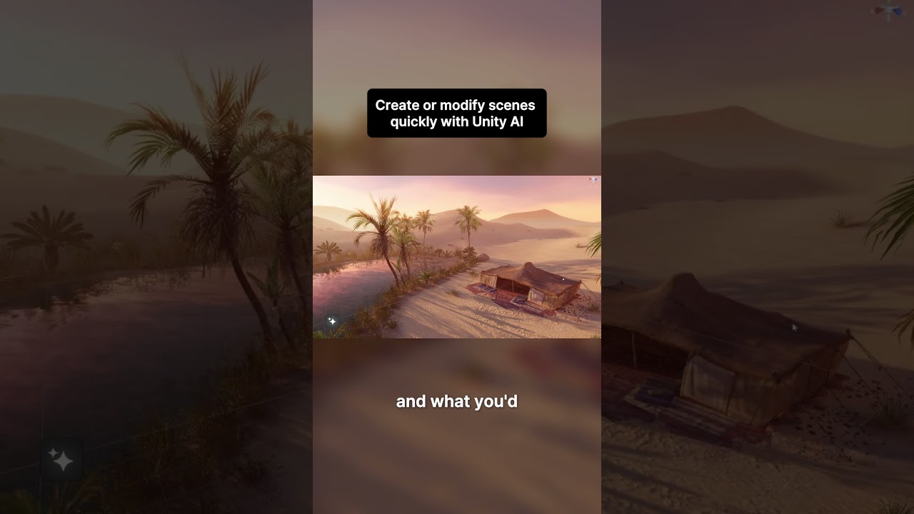 Create or modify scenes quickly with Unity AI
