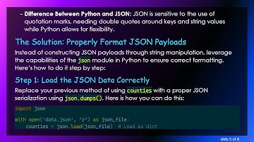 Understanding API 400 Errors: Why JSON Payloads Can Cause Problems and How to Fix Them
