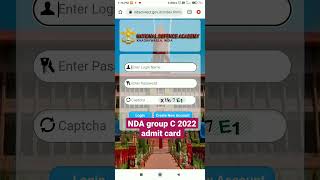 NDA group C 2022 admit card #link #mathtimez #short#ytshorts #nda2022