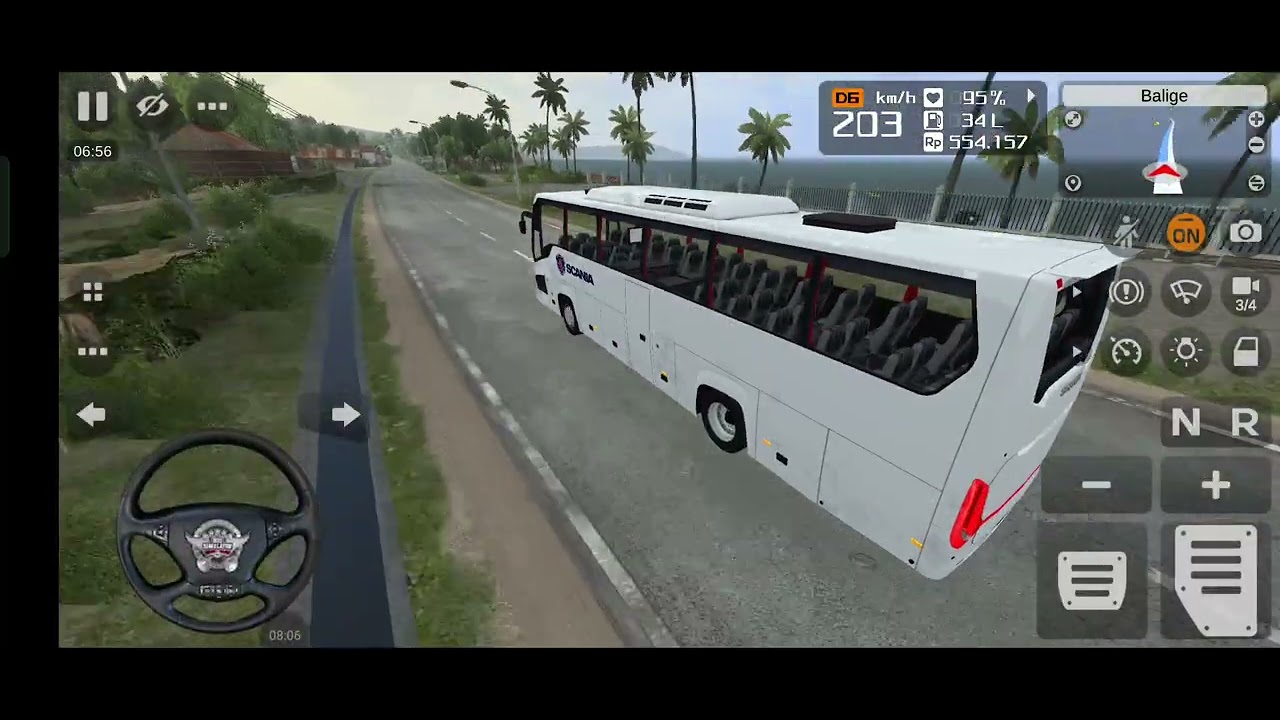Bus simulator indonesia | new bus mod | Top speed 200++