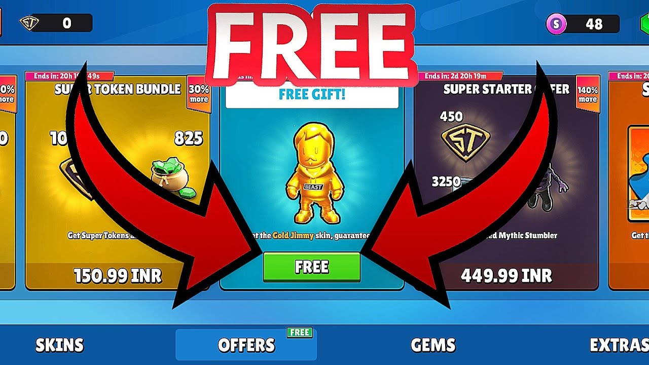 Free Gift Mr Beast Skin | Stumble Guys Free Skin | Fisher Gaming # ...