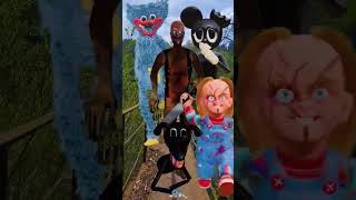 HUGGY WUGGY, CARTOON MOUSE, CHUCKY, CARTOON DOG, SIREN HEAD SCP 106 in real life #video #shorts