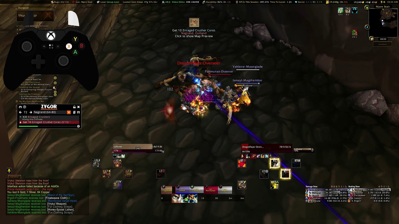World Of Warcraft Legion Consoleport Ui Inspired By Ffxiv Using Controller In Wow 7 3 5 Youtube