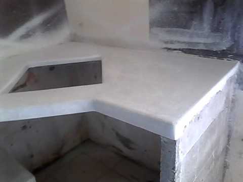 Cubierta De Cocina Granito Artesanal En Proceso Youtube