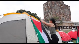 Instalan en la UNAM campamento de apoyo a Palestina