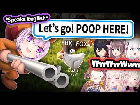 Okayu Using New English She Learned and HoloGirls Copying Animal Sounds Turns Into Chaos【Hololive】