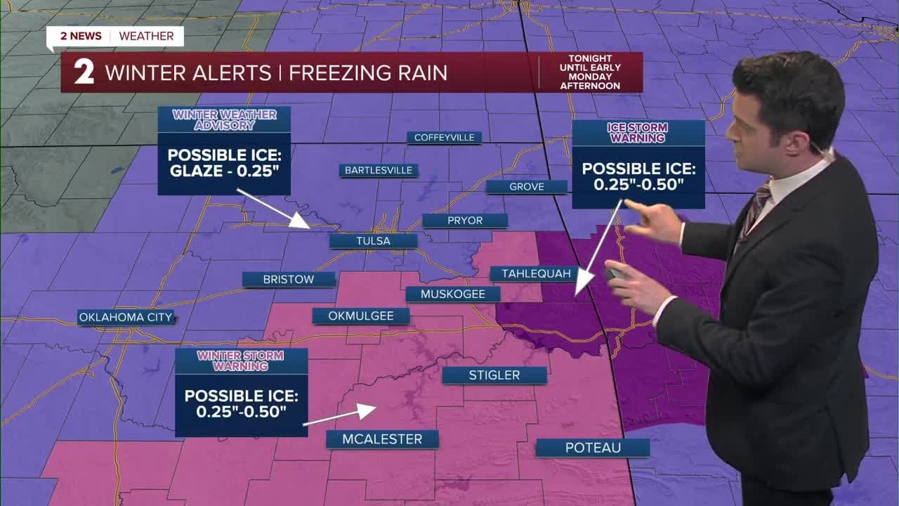 Freezing rain tonight and Monday morning - YouTube