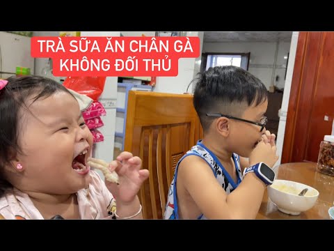 Video Trà Sữa ăn chân gà không đối thủ, các anh chị chịu... - youtube