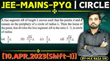 A line segment AB of length 2 moves such that the points A and B remain on the  || Let