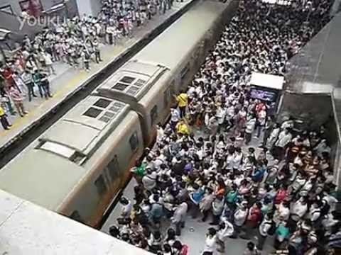 Beijing Subway, Line 13, morning rush hour - just a little crowded