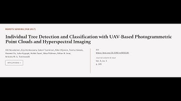 Individual Tree Detection and Classification with UAV-Based Photogrammetric Point Clo... | RTCL.TV