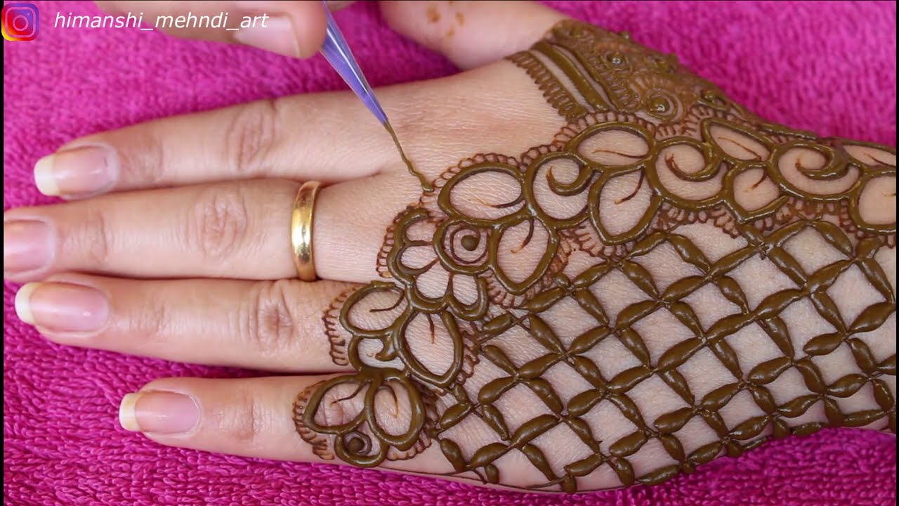 Beautiful Back Hand Mehndi Design Henna Design 21 Youtube