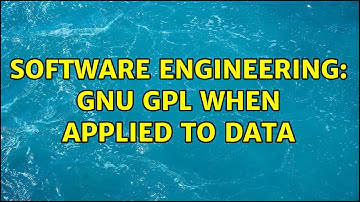 Software Engineering: GNU GPL when applied to Data