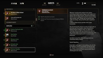 QUESTS: Temerian Valuables (Witcher 3 In-Game Lore Read Aloud)