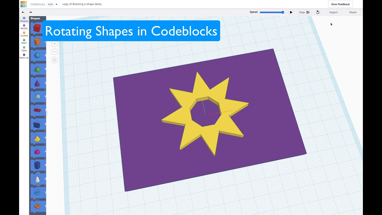Rotating Shapes in Codeblocks - YouTube
