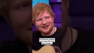 Video thumbnail of "Ed Sheeran singing any song with only four chords 🔥"