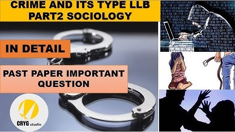 What is crime? || Bsaic types of crimes in Sociology. in Hindi or Urdu.