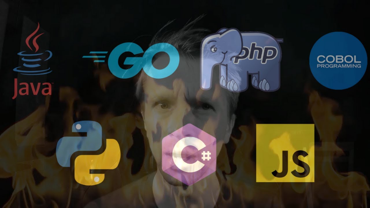 minaturka filmiku na Youtube : Jaki język programowania z 7: Cobol, Python, PHP, Java, C#, JavaScript, GO