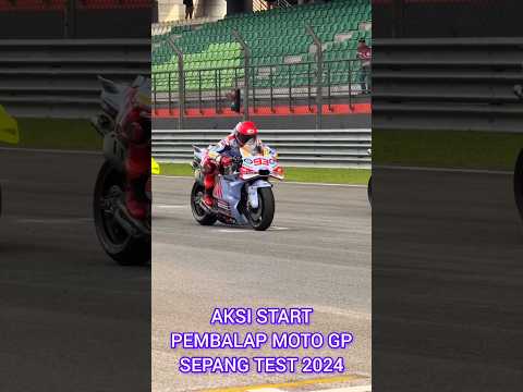 SUARANYA MENGGELEGAR !!!! DETIK - DETIK MARC MARQUEZ DAN PEMBALAP MOTO GP START TEST SEPANG 2024