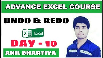 Use of Undo & Redo in Ms Excel | Advance Excel Course For Jobs  | PadhaiPedia