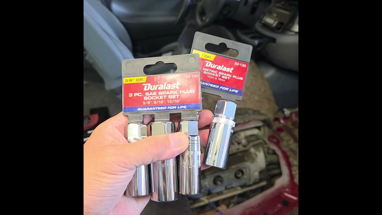Duralast SAE and Metric spark plug sockets.