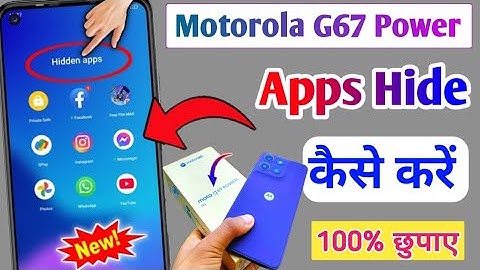 How to hide & lock apps in moto g67 power | Moto G67 Power Me App Hide Kaise Karen