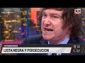 "Me pusieron en una lista negra" Javier Milei mano a mano con Viviana Canosa- 15/06/21