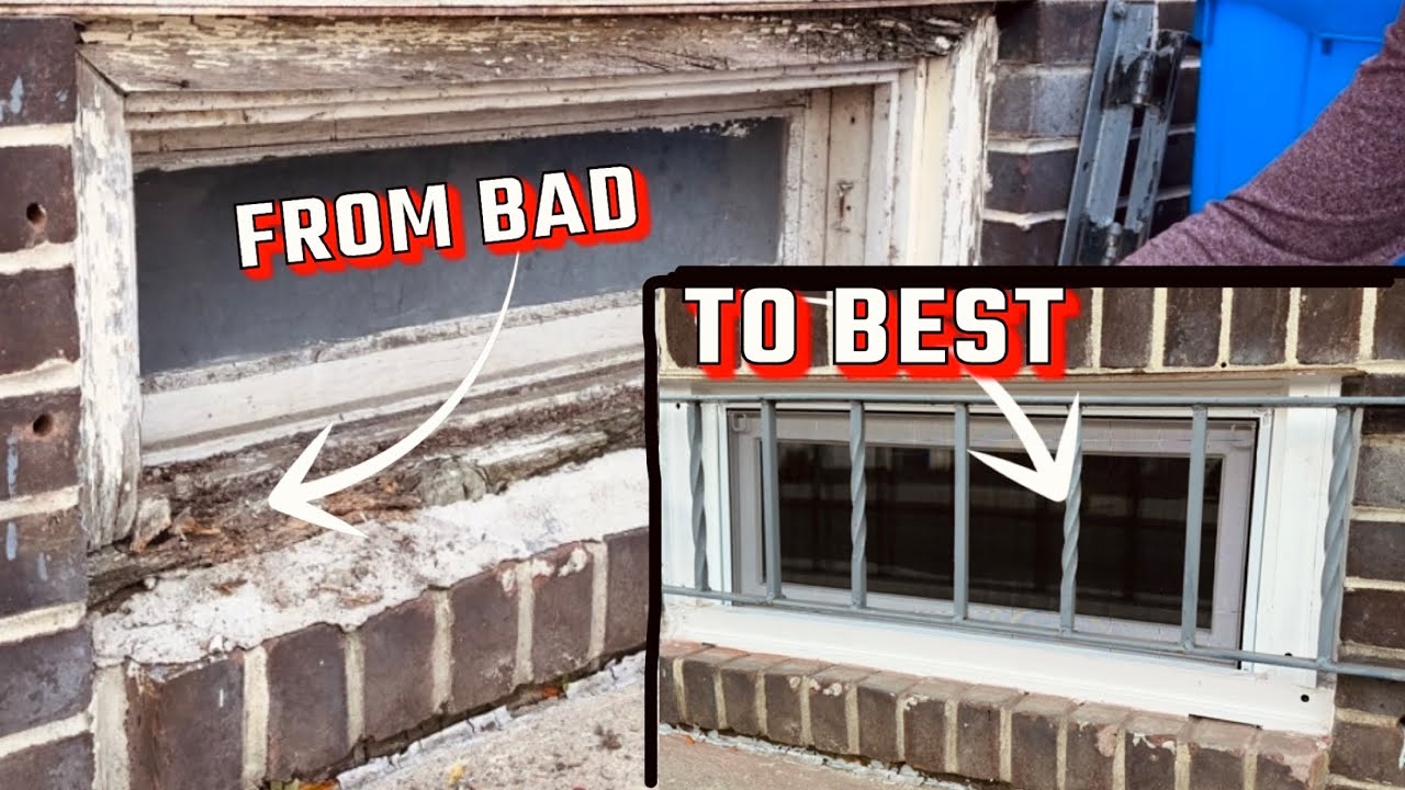 How to Install Basement Window in Concrete Opening DIY stepbystep