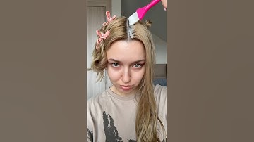 Box dye root touch up at home🙌  #boxdye #roottouchup #blonde #blondehair