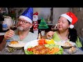 Мукбанг Куриные рулетики / Как раньше молодежь отмечала Старый Новый год / Mukbang Chicken Rolls