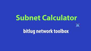 How to use the Bitlug Subnet Calculator