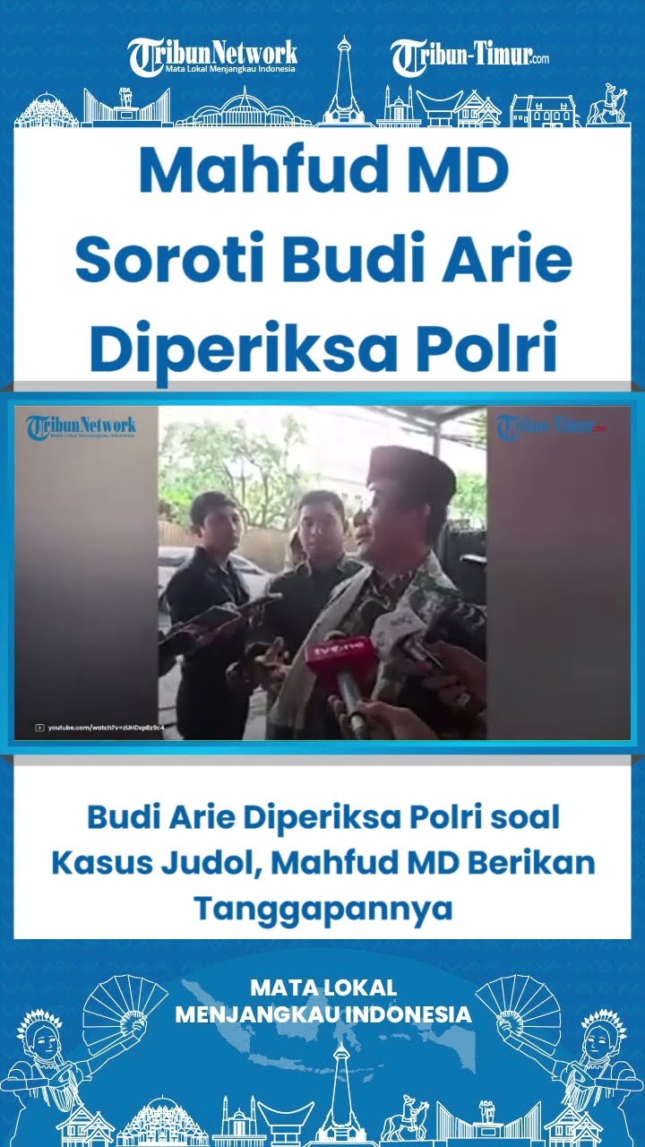 SHORT Budi Arie Diperiksa Polri soal Kasus Judol, Mahfud MD Berikan Tanggapannya