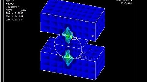 Use of contact pair in Ansys / Hertzian stresses on contact