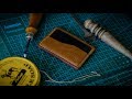 Making Minimalist leather card holder How it's made? DIY