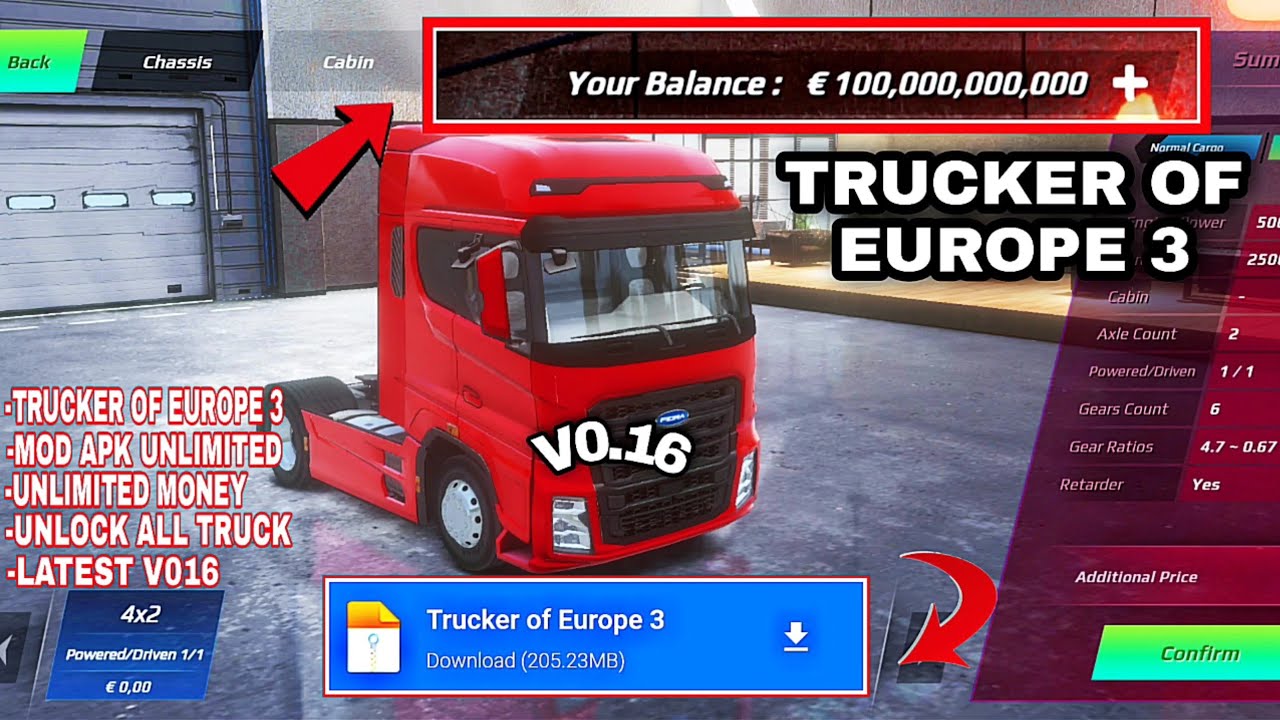 Truckers of Europe 3 mod apk - Enter the game to obtain a large amount of  currency, unlock all trucks, unlock all carriages, and shop for free