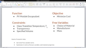 Material Index Derivation
