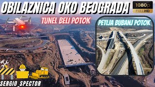 Obilaznica oko Beograda - tunel Beli Potok (probijena prva cev), Petlja Bubanj Potok dron video 2023 Obilaznica oko Beograda - tunel Beli Potok (probijena prva cev), Petlja Bubanj Potok dron video 2023