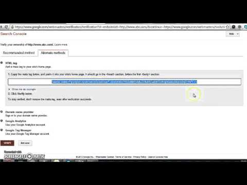 How to Setup Google Webmaster (Google Search Console) Account through some easy step - video from Sixsoftmedia
