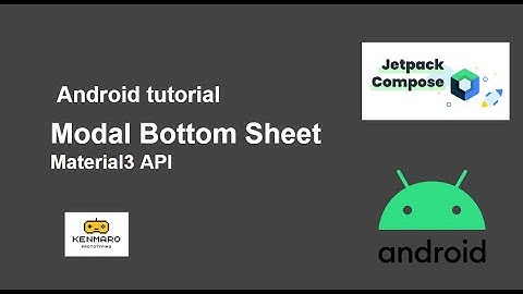 BottomSheetModal with Android using Jetpack Compose