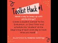 Toolkit Hack #1 -Tracking