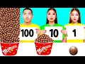 100個重ねフードチャレンジ | おいしいキッチンのハック Toon Toon