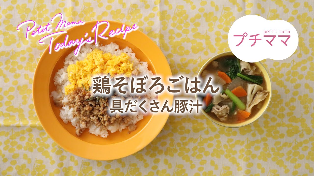 プチママ♪ミールキット 2025/2/10】鶏そぼろごはん・具だくさん