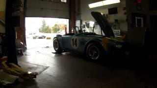 Factory Five Racing's 289 USRRC on the dyno at SMG Motoring Inc. tuning the Weber Carbs